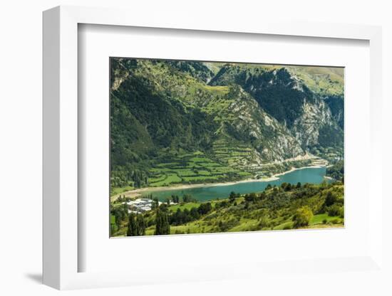 Lake Lanuza reservoir in the scenic upper Tena Valley of the Aragon Pyrenees, Lanuza, Sallent de Ga-Robert Francis-Framed Photographic Print