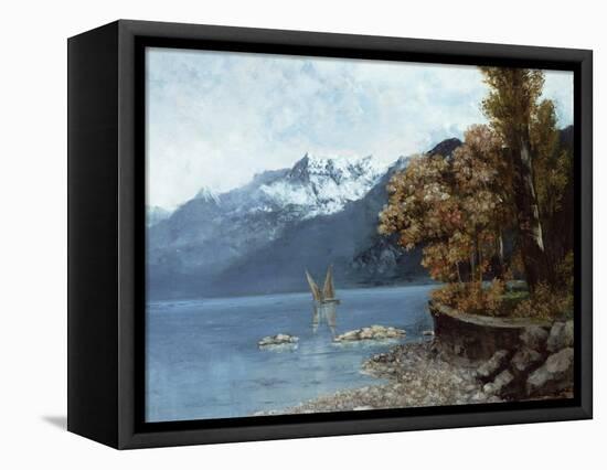 Lake Leman, 1874-Gustave Courbet-Framed Stretched Canvas