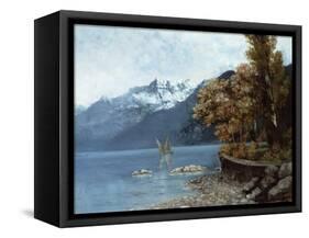 Lake Leman, 1874-Gustave Courbet-Framed Stretched Canvas