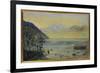 Lake Leman with the Dents Du Midi in the Distance, 1863-John William Inchbold-Framed Giclee Print