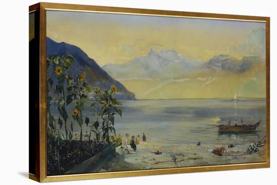 Lake Leman with the Dents Du Midi in the Distance, 1863-John William Inchbold-Stretched Canvas