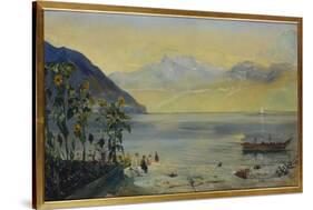 Lake Leman with the Dents Du Midi in the Distance, 1863-John William Inchbold-Stretched Canvas