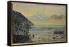 Lake Leman with the Dents Du Midi in the Distance, 1863-John William Inchbold-Framed Stretched Canvas