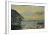 Lake Leman with the Dents du Midi in the Distance, 1863-John William Inchbold-Framed Giclee Print