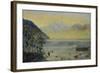 Lake Leman with the Dents du Midi in the Distance, 1863-John William Inchbold-Framed Giclee Print