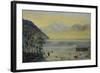 Lake Leman with the Dents du Midi in the Distance, 1863-John William Inchbold-Framed Giclee Print