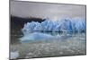 Lake-Level View of Blue Ice at the Glacier Face and Iceberg-Eleanor Scriven-Mounted Photographic Print