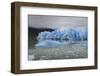Lake-Level View of Blue Ice at the Glacier Face and Iceberg-Eleanor Scriven-Framed Photographic Print