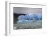 Lake-Level View of Blue Ice at the Glacier Face and Iceberg-Eleanor Scriven-Framed Photographic Print