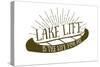 Lake Life (Canoe)-Lantern Press-Stretched Canvas