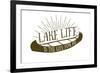 Lake Life (Canoe)-Lantern Press-Framed Art Print