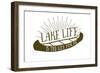Lake Life (Canoe)-Lantern Press-Framed Art Print