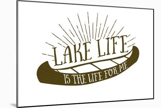 Lake Life (Canoe)-Lantern Press-Mounted Art Print