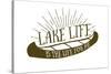 Lake Life (Canoe)-Lantern Press-Stretched Canvas