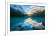 Lake Louise At Sunrise Banff-null-Framed Premium Giclee Print