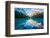 Lake Louise At Sunrise Banff-null-Framed Art Print