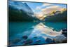 Lake Louise At Sunrise Banff-null-Mounted Art Print