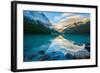 Lake Louise At Sunrise Banff-null-Framed Art Print