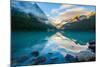 Lake Louise At Sunrise Banff-null-Mounted Art Print