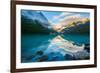 Lake Louise At Sunrise Banff-null-Framed Art Print