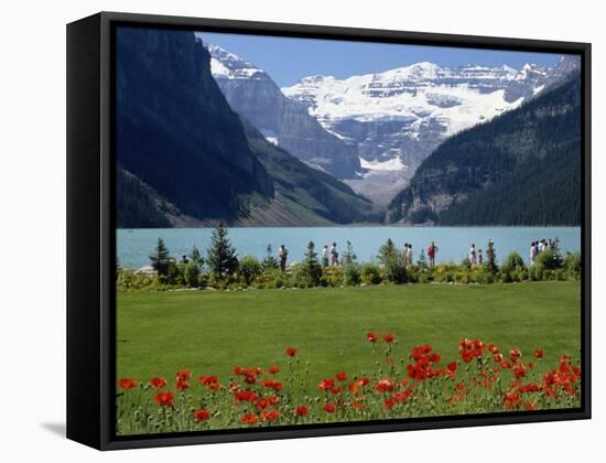 Lake Louise, Banff National Park, UNESCO World Heritage Site, Rocky Mountains, Alberta, Canada-Robert Harding-Framed Stretched Canvas