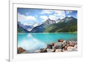 Lake Louise in Banff Natl Park-null-Framed Art Print