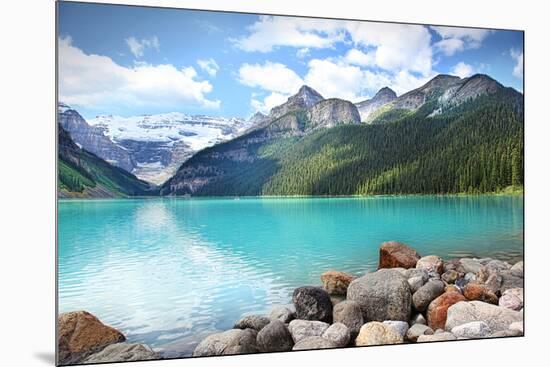 Lake Louise in Banff Natl Park-null-Mounted Art Print