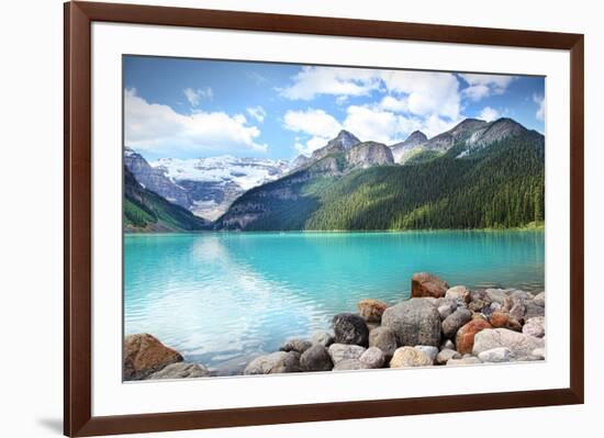 Lake Louise in Banff Natl Park-null-Framed Art Print