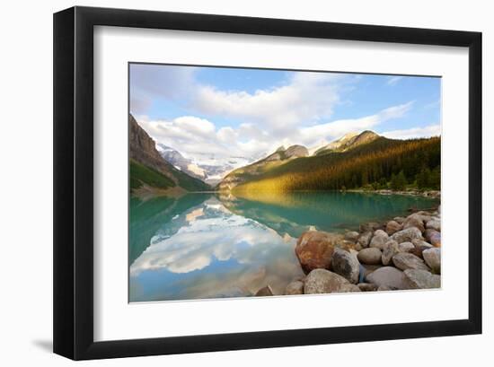 Lake Louise in Banff Natl.Park-null-Framed Art Print