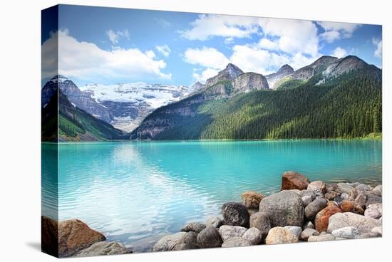 Lake Louise in Banff Natl Park-null-Stretched Canvas