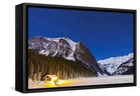 Lake Louise on a Clear Night in Banff National Park, Alberta, Canada-null-Framed Stretched Canvas