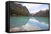 Lake Louise Scenic Vista, Canada-George Oze-Framed Stretched Canvas