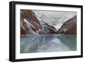 Lake Louise, the Lake in the Clouds-Harold Copping-Framed Giclee Print
