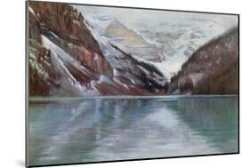 Lake Louise, the Lake in the Clouds-Harold Copping-Mounted Giclee Print