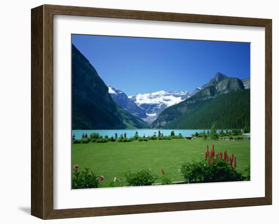 Lake Louise with the Rocky Mountains in the Background, in Alberta, Canada, North America-Harding Robert-Framed Photographic Print
