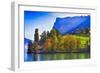 Lake Lucerne Fall Morning-George Oze-Framed Photographic Print