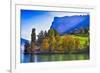 Lake Lucerne Fall Morning-George Oze-Framed Photographic Print