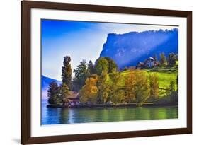 Lake Lucerne Fall Morning-George Oze-Framed Photographic Print