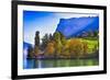 Lake Lucerne Fall Morning-George Oze-Framed Photographic Print