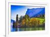 Lake Lucerne Fall Morning-George Oze-Framed Photographic Print