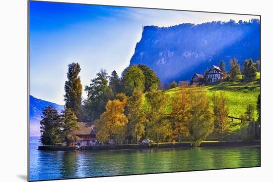 Lake Lucerne Fall Morning-George Oze-Mounted Photographic Print
