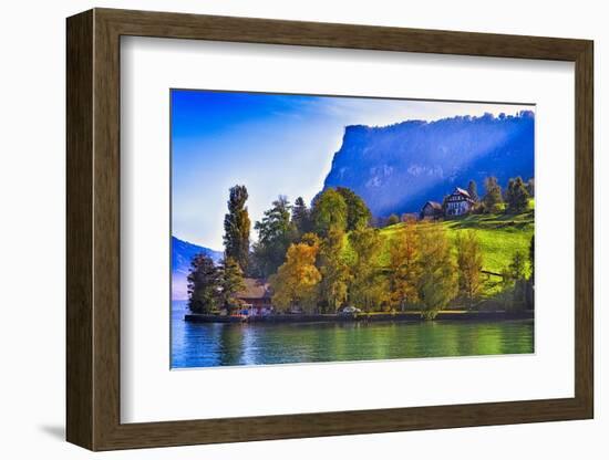 Lake Lucerne Fall Morning-George Oze-Framed Photographic Print