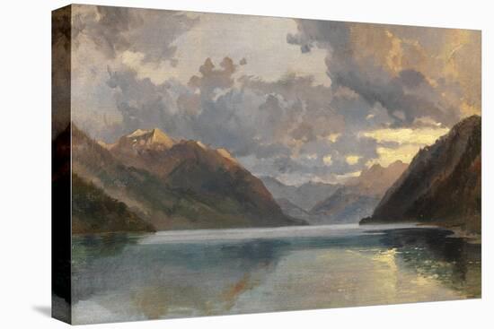 Lake Lucerne (Oil on Paper)-James Duffield Harding-Stretched Canvas