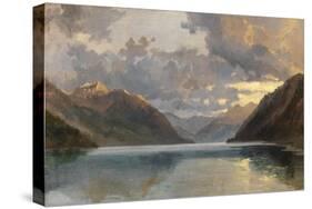 Lake Lucerne (Oil on Paper)-James Duffield Harding-Stretched Canvas