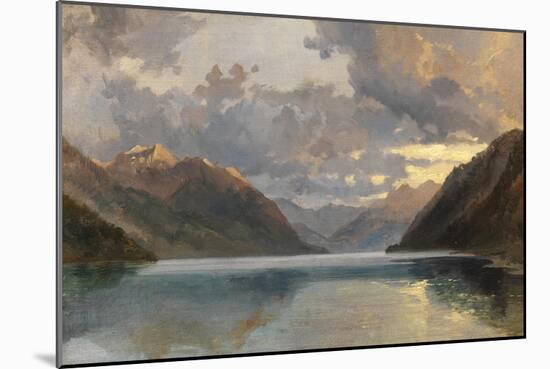 Lake Lucerne (Oil on Paper)-James Duffield Harding-Mounted Giclee Print