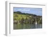 Lake Lucerne, Switzerland. Sailboat sailing on lake.-Michele Niles-Framed Photographic Print