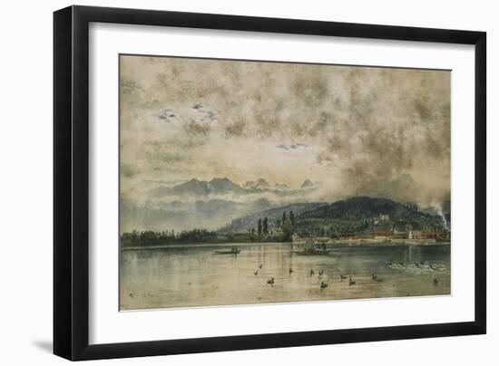 Lake Lucerne, Switzerland-Rudolf von Alt-Framed Giclee Print