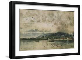 Lake Lucerne, Switzerland-Rudolf von Alt-Framed Giclee Print