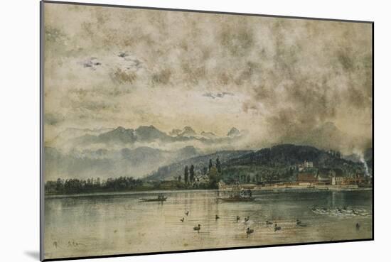 Lake Lucerne, Switzerland-Rudolf von Alt-Mounted Giclee Print