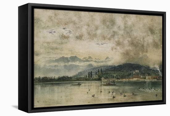 Lake Lucerne, Switzerland-Rudolf von Alt-Framed Stretched Canvas